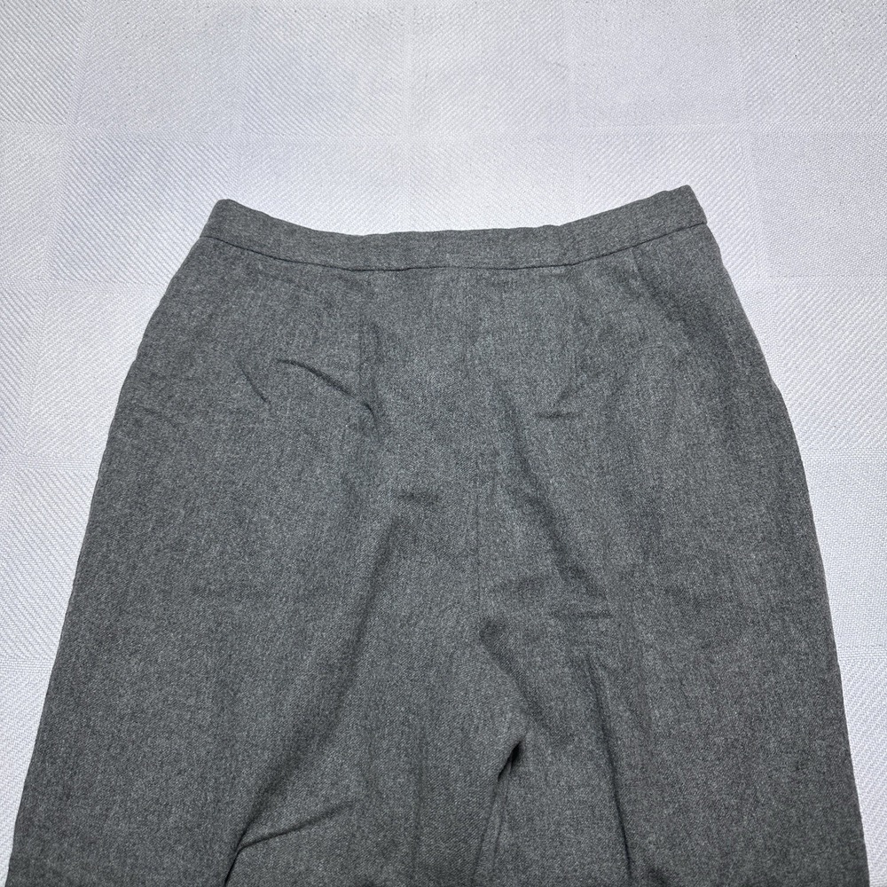 Vintage Pendleton Virgin Wool Flannel Pants Womens 10 Gray Lined Straight Leg - Picture 7 of 13